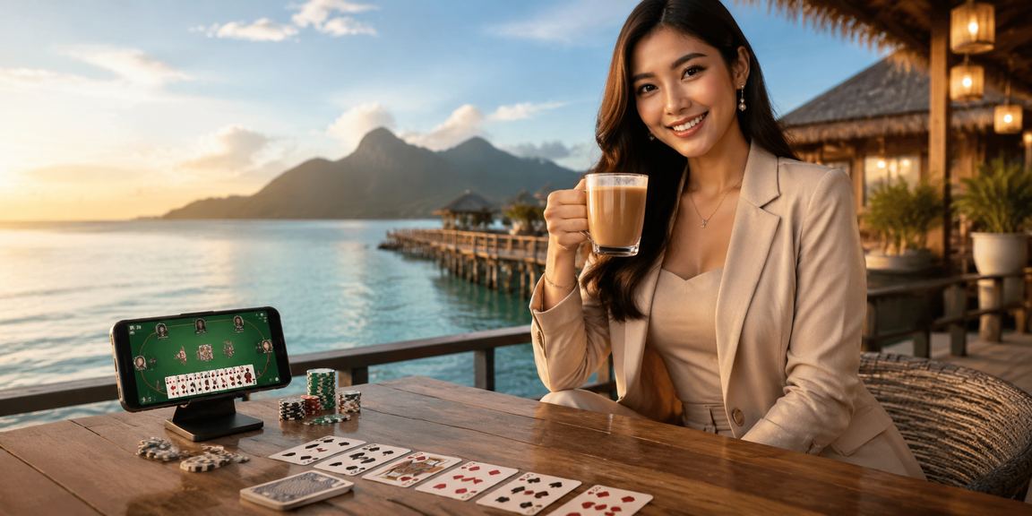 Pemain menikmati permainan rummy bergaya Melayu di Sabah melalui ek342